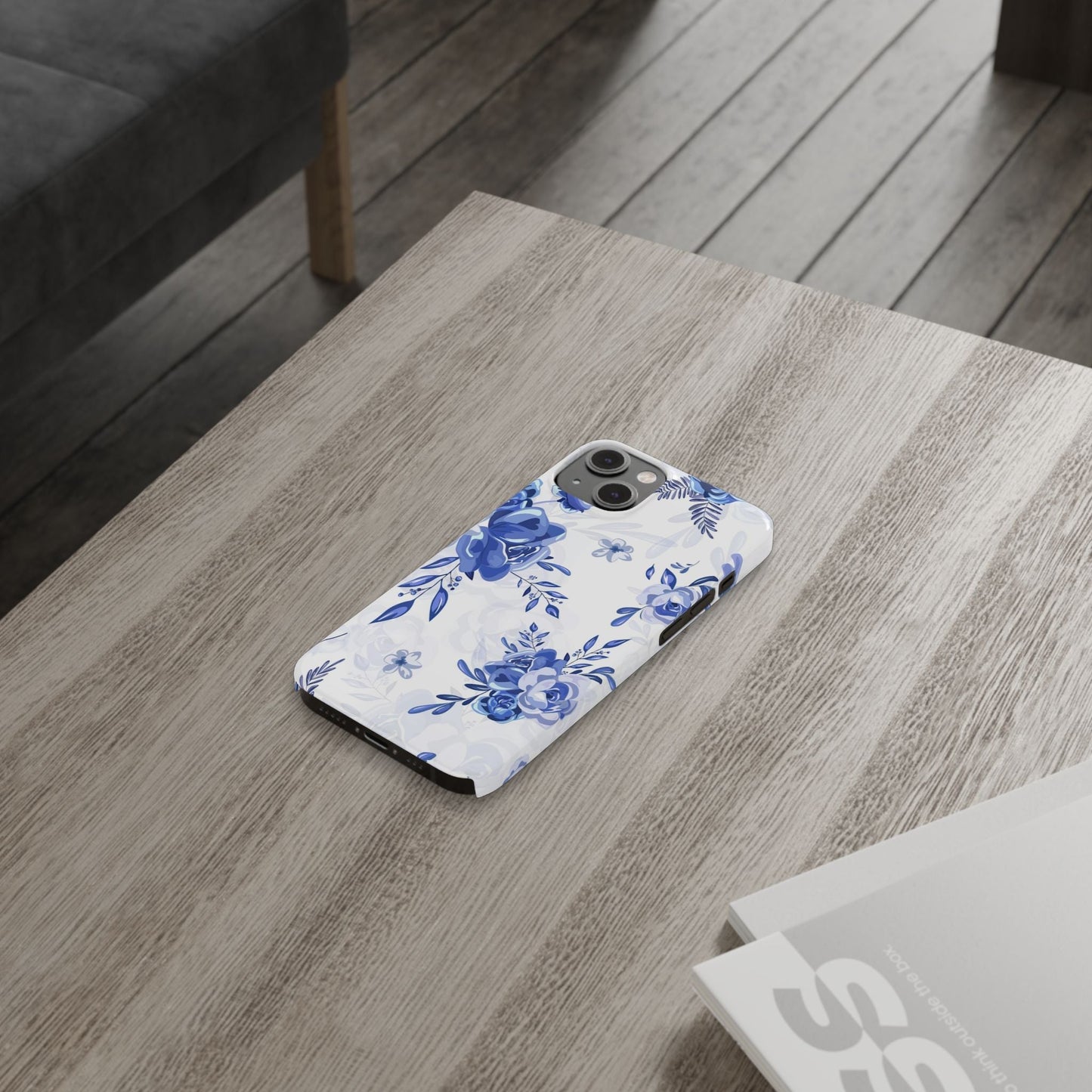 French Blue and White Toille, Slim Phone Cases, Case-Mate IPHONE16 and all sizes