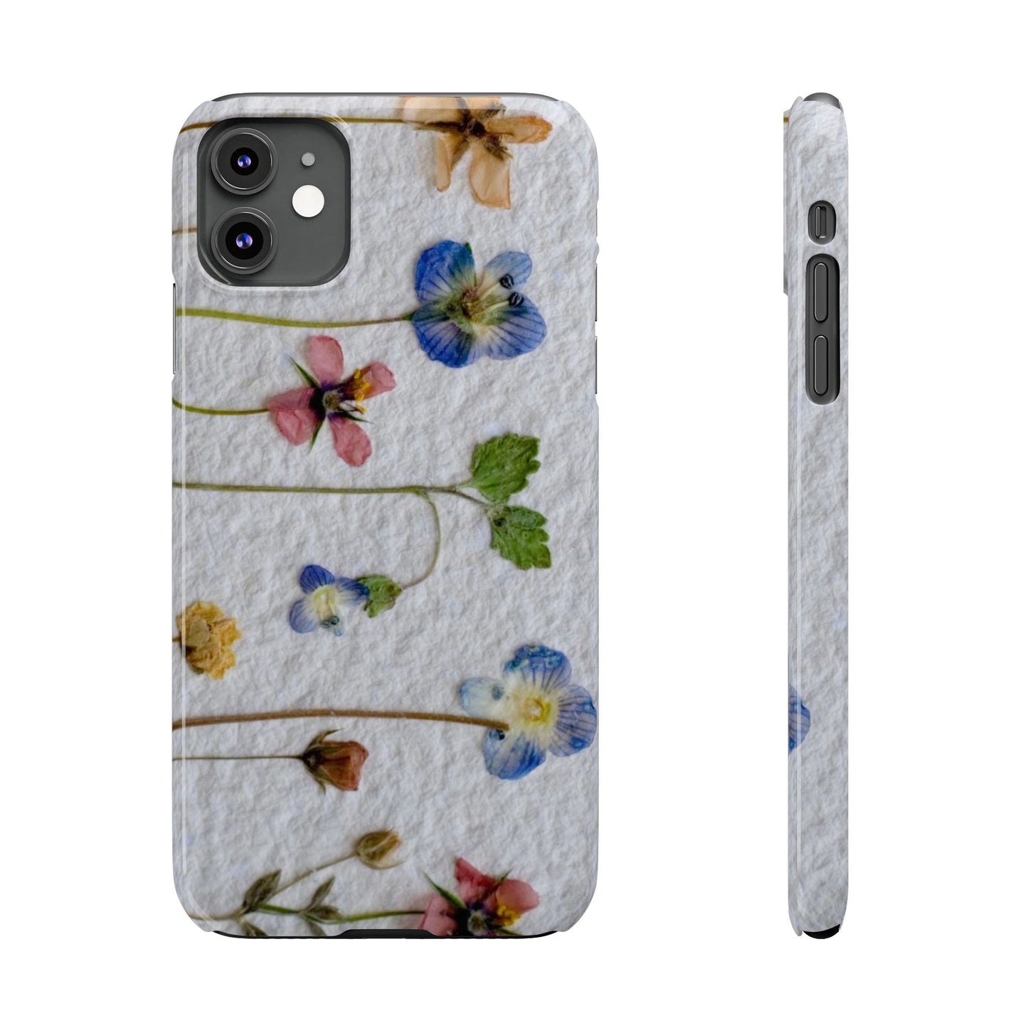 Dried Wild Pink and Purple Flower Image on Paper, Floral Slim Phone Cases, Case-Mate IPHONE16 and all sizes