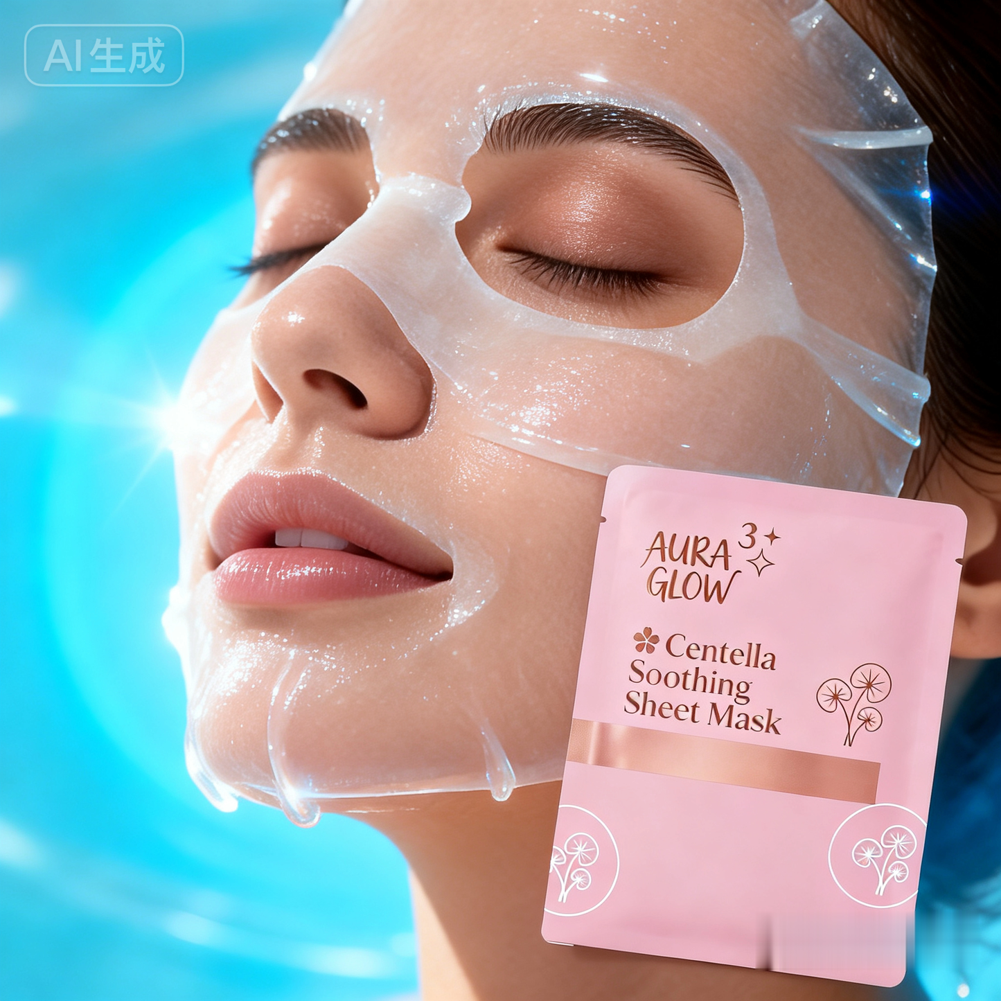 Aura Glow Centella Sheet Mask | Lightweight Face Mask for Daily Skin Comfort