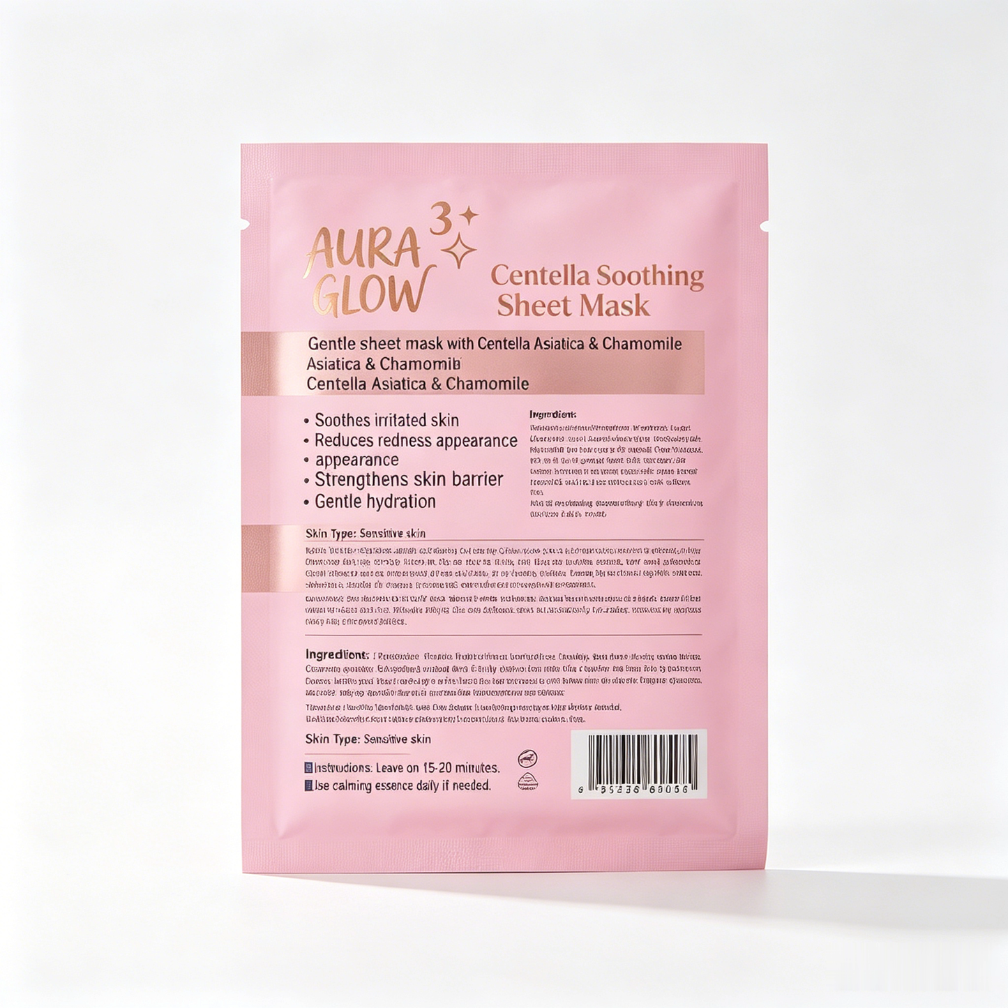 Aura Glow Centella Sheet Mask | Lightweight Face Mask for Daily Skin Comfort
