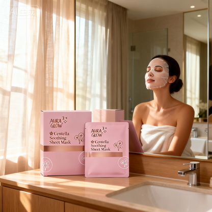 Aura Glow Centella Sheet Mask | Lightweight Face Mask for Daily Skin Comfort